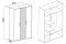 005 Міріна Спальня Гардероб 3-дверний (White)